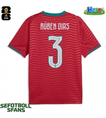 Portugal Ruben Dias #3 Hemmatröja VM 2026 Kortärmad